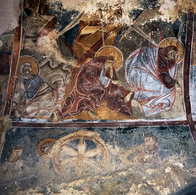 Fresque de saints dans l