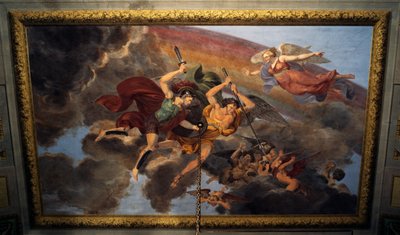 Fresque au plafond de la chambre de l