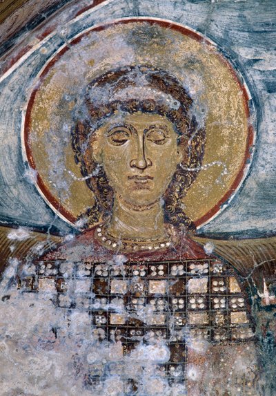 Fresque avec saint dans l