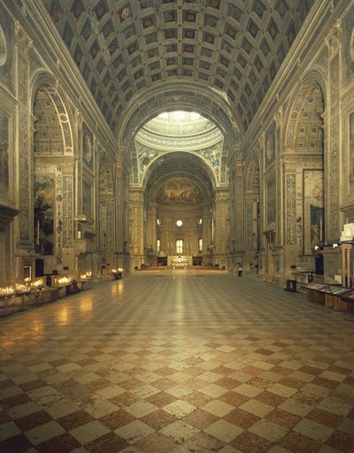Italie, Lombardie, Mantoue, basilique de Saint-André conçue par l