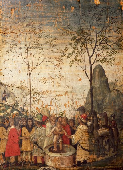 Joseph vendu par ses frères, planche peinte - Unbekannt Unbekannt