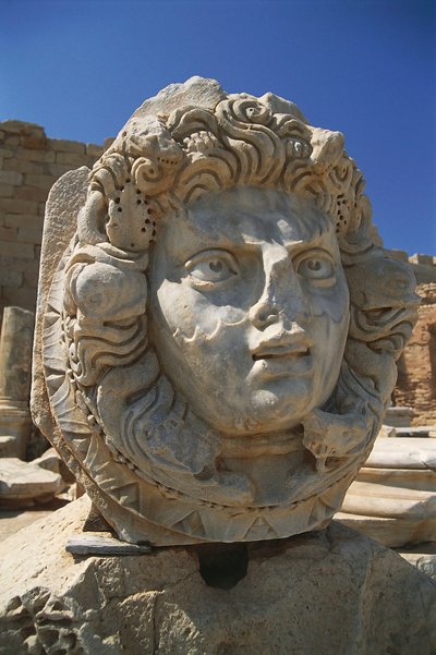Libye, Tripolitaine, Leptis Magna, Forum Sévérien, tête de Néréide - Unbekannt Unbekannt