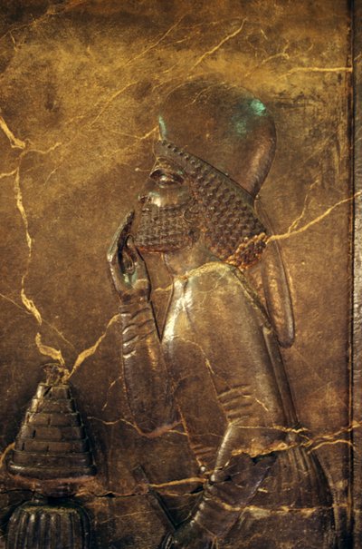 Officiel mède rendant hommage au roi Darius Ier, vers 515 av. J.-C., relief du Trésor de Persépolis, Iran - Unbekannt Unbekannt