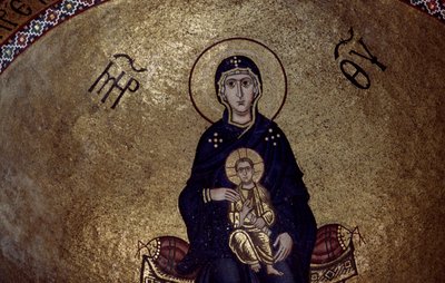 Mosaïque de la Vierge Marie à l
