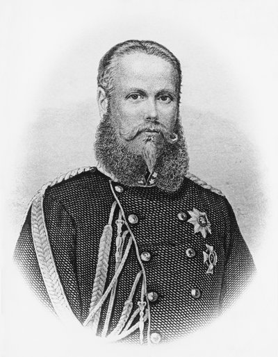 Portrait de Charles Ier (1823-1891), roi de Wurtemberg à partir de 1864, gravure - Unbekannt Unbekannt