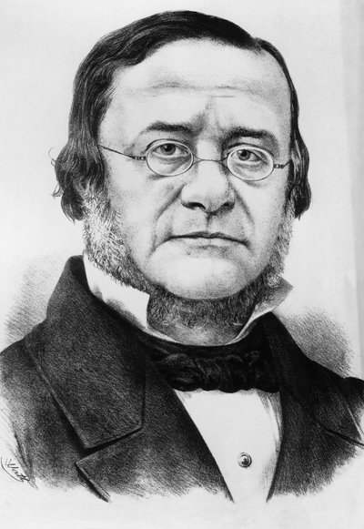 Portrait de Daniele Manin (1804-1857), patriote et homme politique italien, Président de la République de San Marco de 1848 à 1849, gravure d