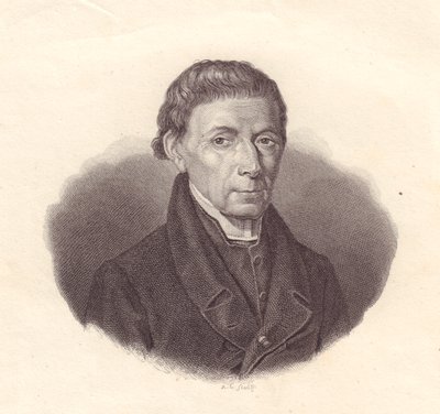 Portrait du mathématicien et astronome italien Barnaba Oriani (1752-1832), gravure sur cuivre d