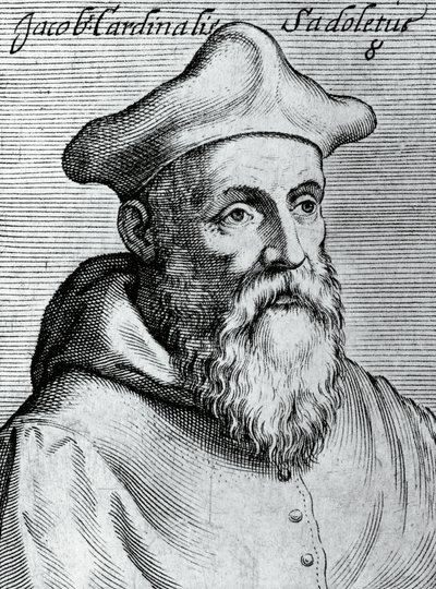 Portrait de Jacopo Sadoleto (1477-1547), humaniste, évêque catholique et cardinal italien, gravure de Illustrissimorum, omnique virtutis, et scientiarum laude praestantissimoru virorum icones, par Claudius Pernetus - Unbekannt Unbekannt
