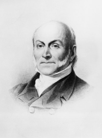 Portrait de John Quincy Adams (1767-1848), diplomate et homme politique américain, 6e président des États-Unis de 1825 à 1829, gravure d