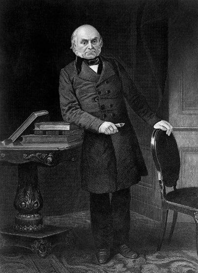Portrait de John Quincy Adams (1767-1848), homme politique et diplomate américain, 6e président des États-Unis de 1825 à 1829, gravure - Unbekannt Unbekannt