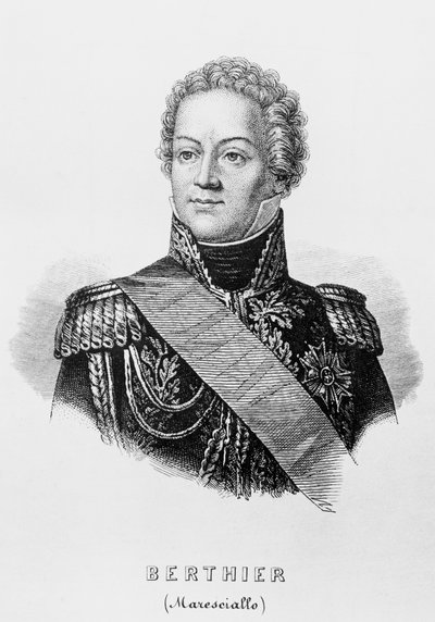 Portrait du prince Louis-Alexandre Berthier (1753-1815), général français, maréchal de France et ministre de la Guerre du Premier Empire français, gravure - Unbekannt Unbekannt