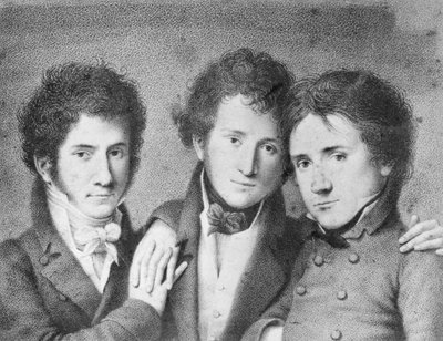 Portraits de Filippo Ugoni, Andrea Tonelli et Giovita Scalvini, patriotes italiens - Unbekannt Unbekannt
