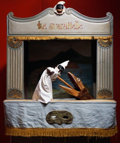 Polichinelle et crocodile, marionnettes du théâtre Maria Imperatrice Guarattelle, Naples, Italie - Unbekannt Unbekannt