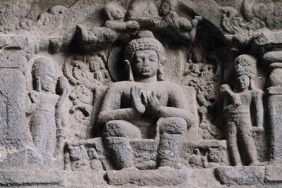 Relief représentant Bouddha, grottes de Karla, Maharashtra, Inde, 2e siècle - Unbekannt Unbekannt