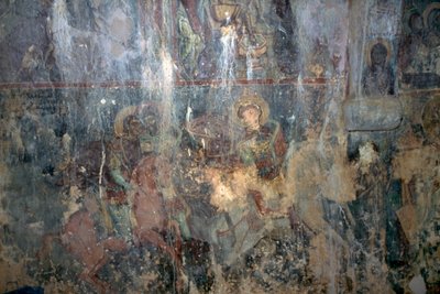 Saints à cheval, fresque dans l