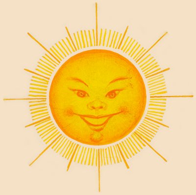 Soleil souriant, dessin - Unbekannt Unbekannt