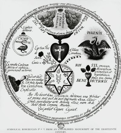 Symboles des Rose-Croix, dessin d
