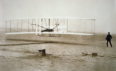 Les frères Wright effectuant leur premier vol motorisé - Unbekannt Unbekannt