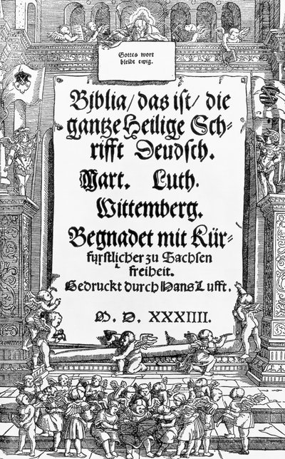 Page de titre de la Bible de Martin Luther - Unbekannt Unbekannt