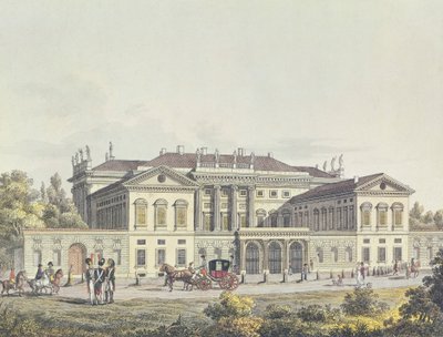 Vue de la Villa Reale dans les jardins publics de Milan - Unbekannt Unbekannt