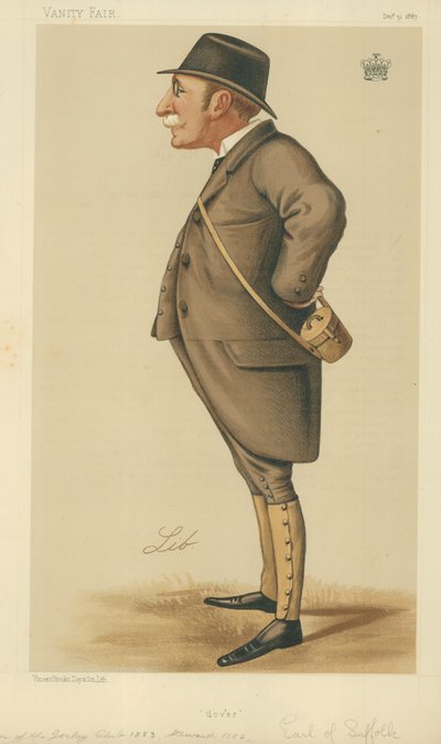 Le Comte de Suffolk et Berkshire, Douvres, 31 décembre 1887, caricature de Vanity Fair - Liborio Prosperi
