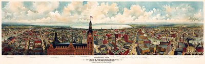 Vue panoramique de Milwaukee, Wis. Prise de la tour de l