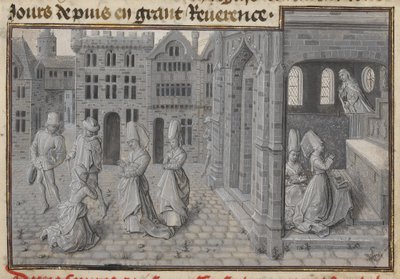Miracle du repentir de la femme adultère - Lieven van Lathem