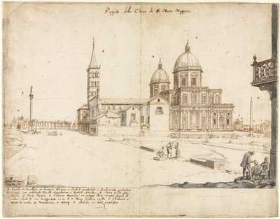 Dix-huit vues de Rome : La Basilique de Santa Maria Maggiore - Lievin Cruyl