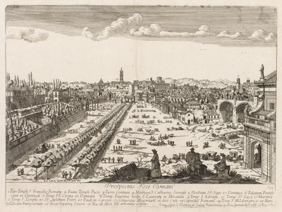 Foro Romano de Prospectus Locurum Urbis Romae Insignium, 1666 - Lievin Cruyl