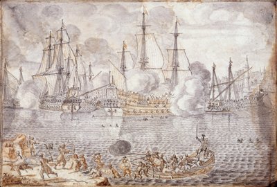 Bataille navale (gravure) - Lievin Cruyl