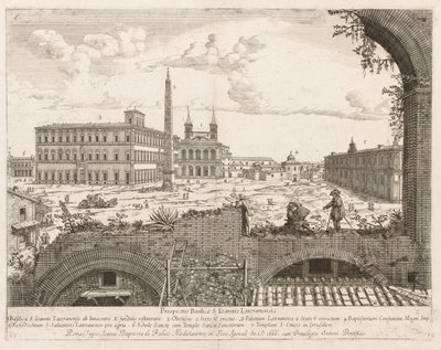 S. Giovanni in Laterano du Prospectus Locurum Urbis Romae Insignium, 1666 - Lievin Cruyl
