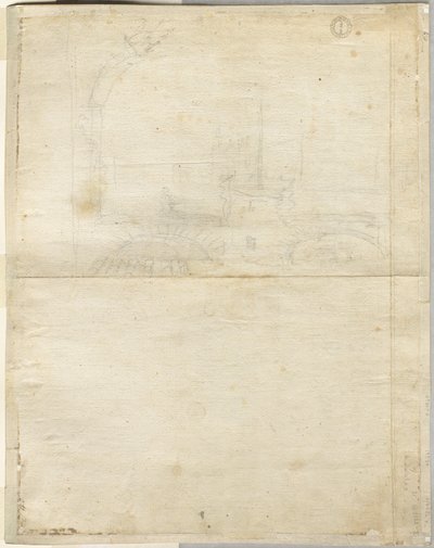 Esquisse pour San Giovanni in Laterano (verso) - Lievin Cruyl