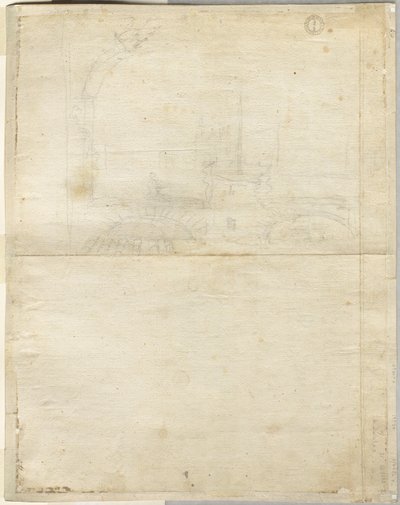 Esquisse pour San Giovanni in Laterano verso, 1664 - Lievin Cruyl
