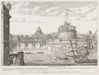 St. Angelo de Prospectus Locurum Urbis Romae Insignium, 1666 - Lievin Cruyl