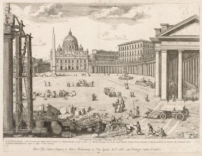 Basilique Saint-Pierre de "Prospectus Locurum Urbis Romae Insign[ium]" - Lievin Cruyl
