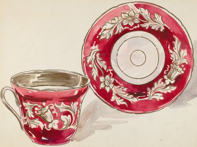 Tasse et soucoupe, vers 1936 - Lillian Causey