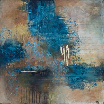 Textures abstraites bleu profond - Lillian Christiansson