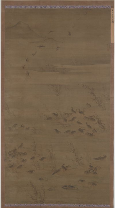Oies descendant sur le sable - Lin Xue