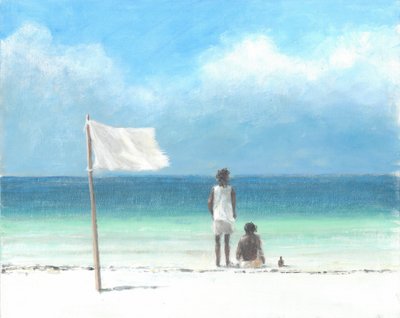 Garçons sur la plage, Kenya - Lincoln Seligman