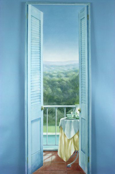 Petit déjeuner, St. Maxime, 1984 - Lincoln Seligman