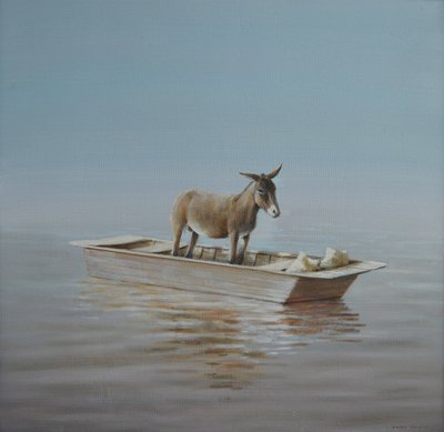 Âne sur la rivière - Lincoln Seligman