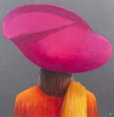 Chapeau magenta, veste safran, 2014 - Lincoln Seligman