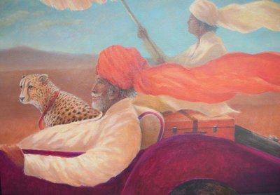 Maharaja, Garçon avec Parapluie et Guépard - Lincoln Seligman