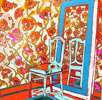 Chaise et miroir, 2014 (technique mixte) - linda arthurs