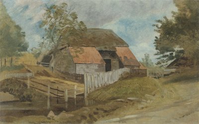 Vieille grange, vers 1855 - Lionel Constable