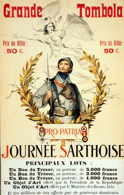 Grande tombola : journée sarthoise - affiche, ill. par Lionel Royer (1852 -1926) - Lionel Noel Royer