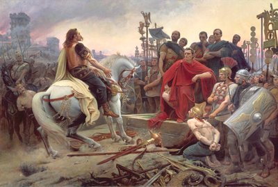 Vercingétorix dépose les armes aux pieds de Jules César, 1899 - Lionel Noel Royer