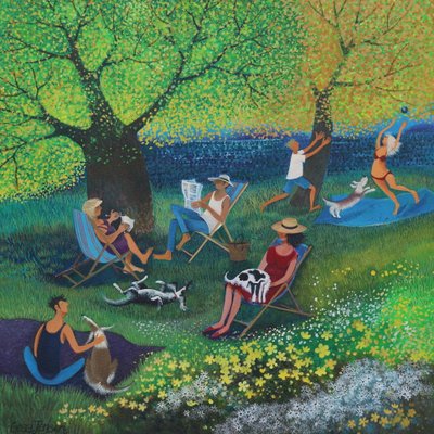 Dame en rose, 2015 (acrylique sur papier) - Lisa Graa Jensen