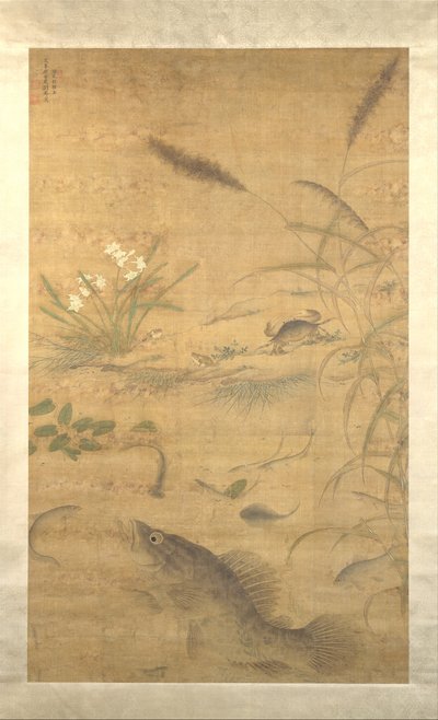 Fleurs, poissons et crabes, milieu du XVIe siècle - Liu Jie