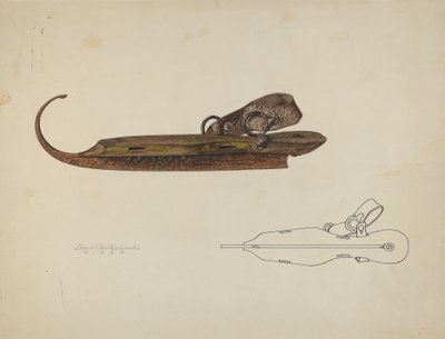 Patin à glace, vers 1938 - Lloyd Charles Lemcke